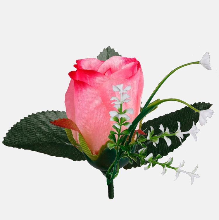 Ruusunuppu kipsin kanssa T.T. Pinkki - Tekokukat.fi