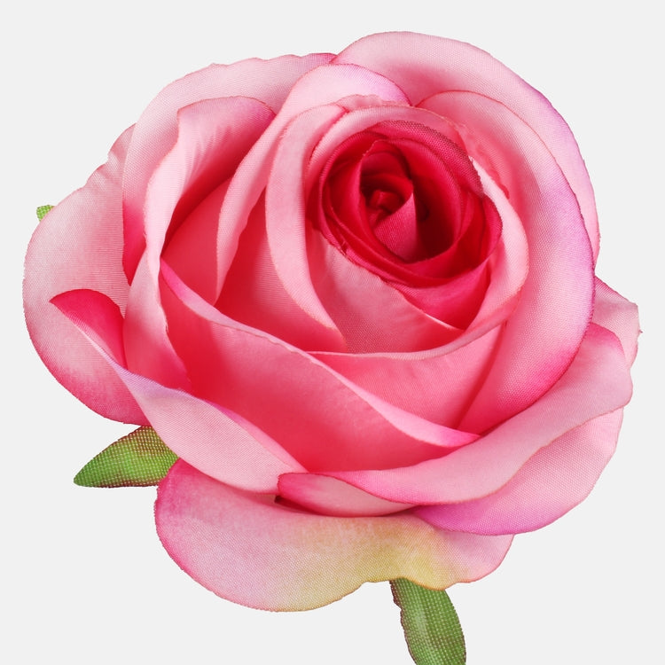 Ruusunnuppu Pinkki/Lt. Vihreä/lila reuna - Tekokukat.fi