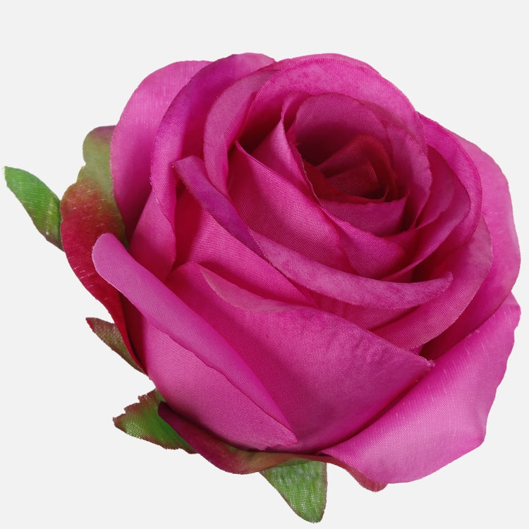 Ruusunnuppu Violetti/vihreä reuna - Tekokukat.fi