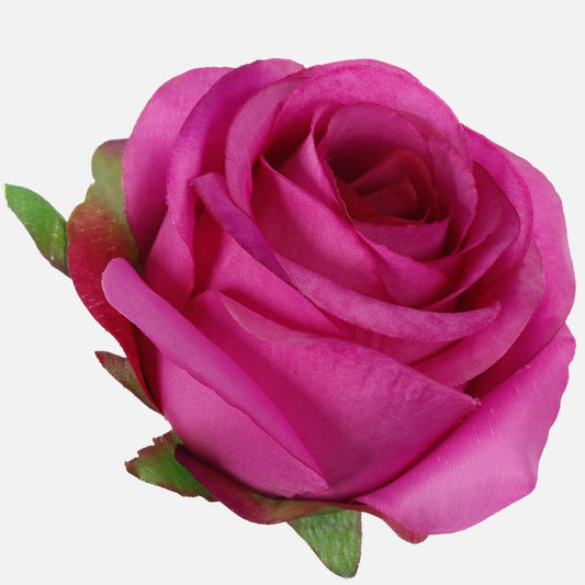 Ruusunnuppu Violetti/vihreä reuna - Tekokukat.fi