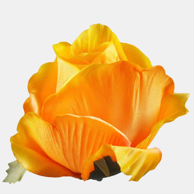 Ruusunnuppu Oranssi/keltainen/vihreä/punainen reuna - Tekokukat.fi