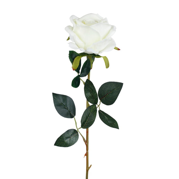 Ruusu, sametti tekokukka kerma - Tekokukat.fi