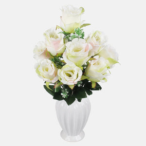 Kermainennvärinen/vihreä/persikkareuna