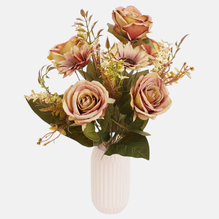 Ruusukimppu Ruskea - Tekokukat.fi