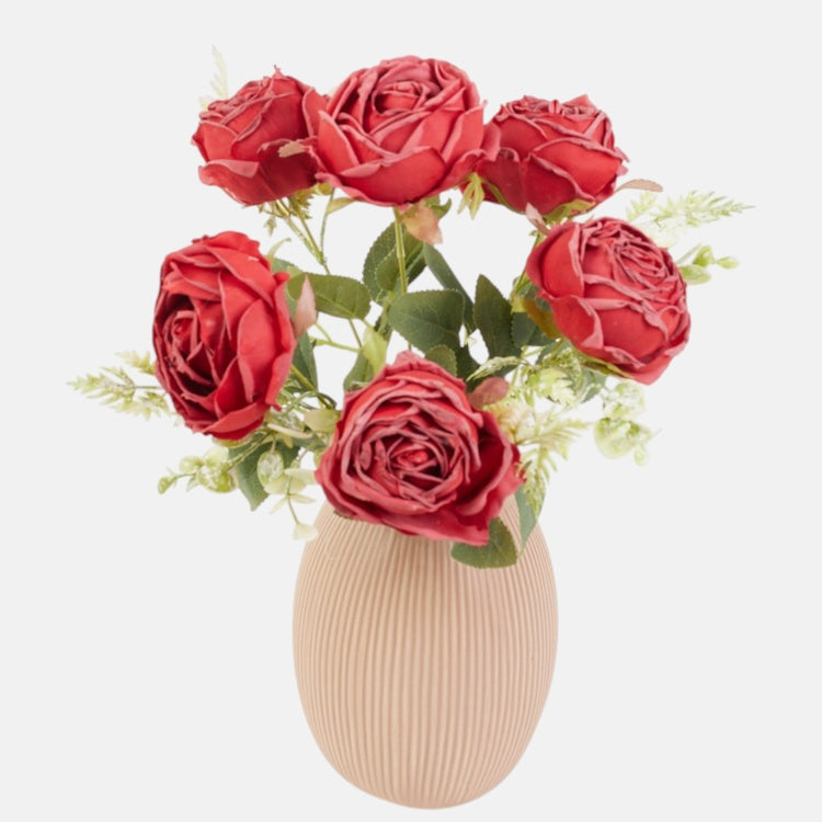 Ruusukimppu Punainen - Tekokukat.fi