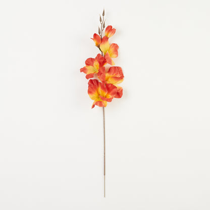 Ruskea/vihreä gladiolus – tekokukka, satiini, 12 kpl