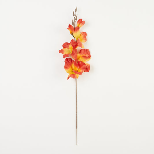 Ruskea/vihreä gladiolus – tekokukka, satiini, 12 kpl