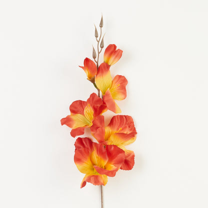 Ruskea/vihreä gladiolus – tekokukka, satiini, 12 kpl