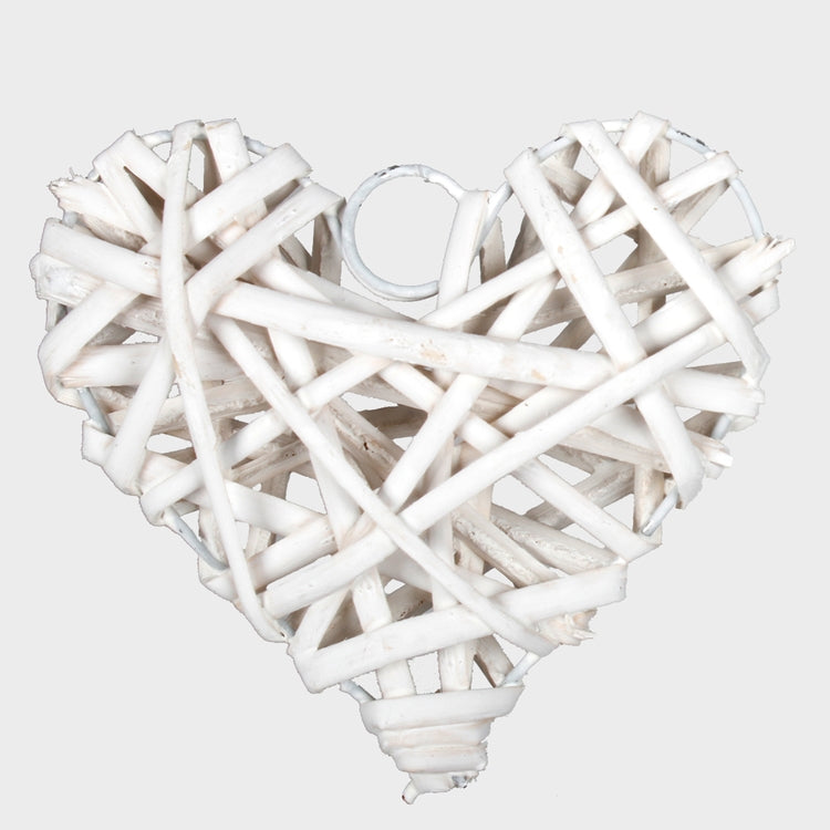 Paju sydän 10 cm Valkoinen - Tekokukat.fi
