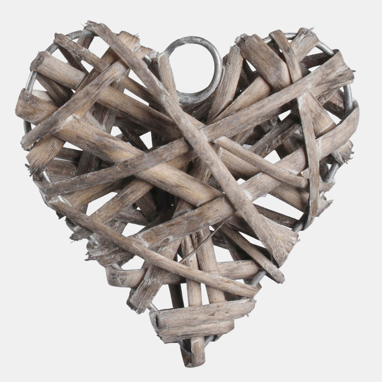 Paju sydän 8 cm Harmaa - Tekokukat.fi