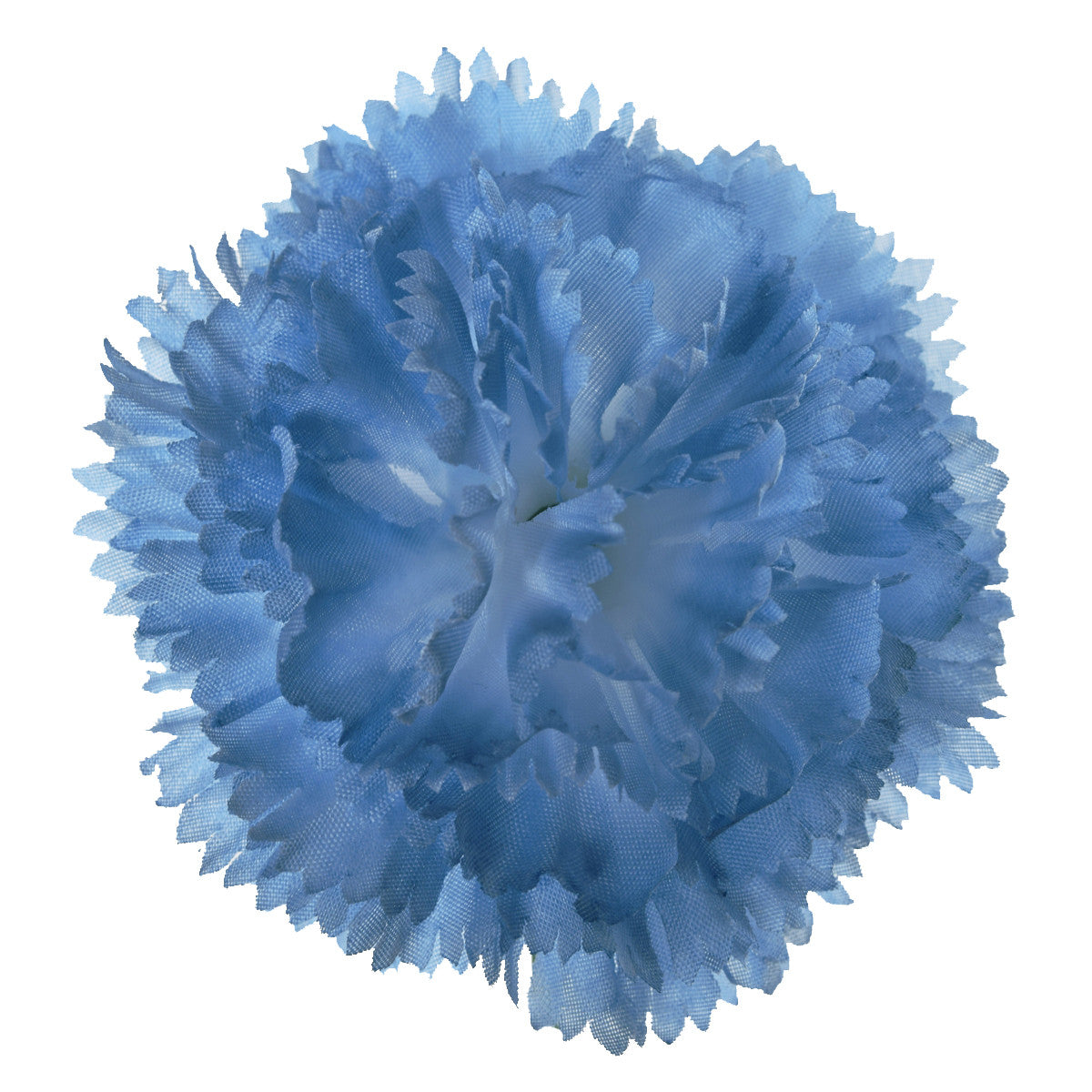 Sininen/valkoinen tekoneilikan kukkapää, 9 cm