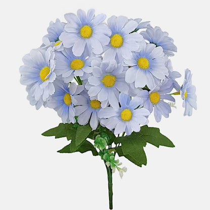 Daisy x 7 tekokukkakimppu vaaleansininen
