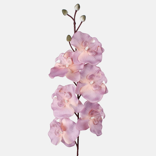 Satiini orkidea tekokukka kerma/lila - Tekokukat.fi