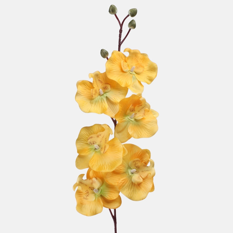 Satiini orkidea tekokukka keltainen - Tekokukat.fi