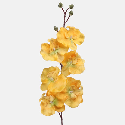 Satiini orkidea tekokukka keltainen - Tekokukat.fi