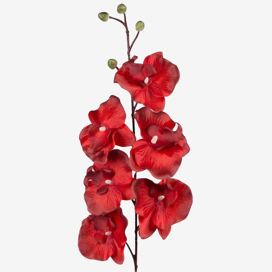 Satiini orkidea tekokukka punainen - Tekokukat.fi