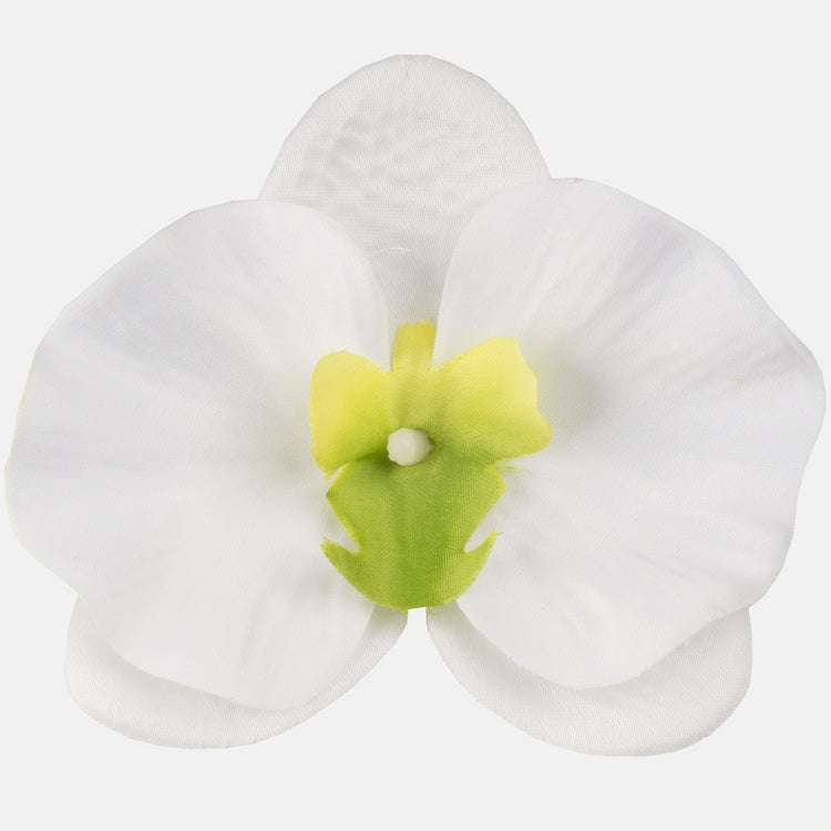 Satiini orkidea Valkoinen/vihreä - Tekokukat.fi