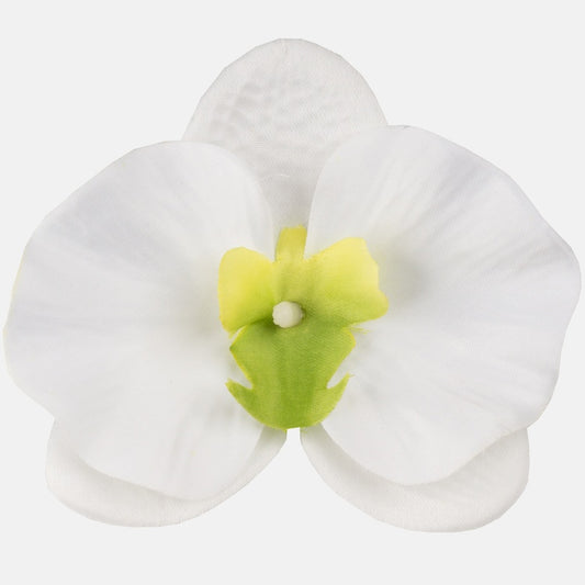 Satiini orkidea Valkoinen/vihreä - Tekokukat.fi