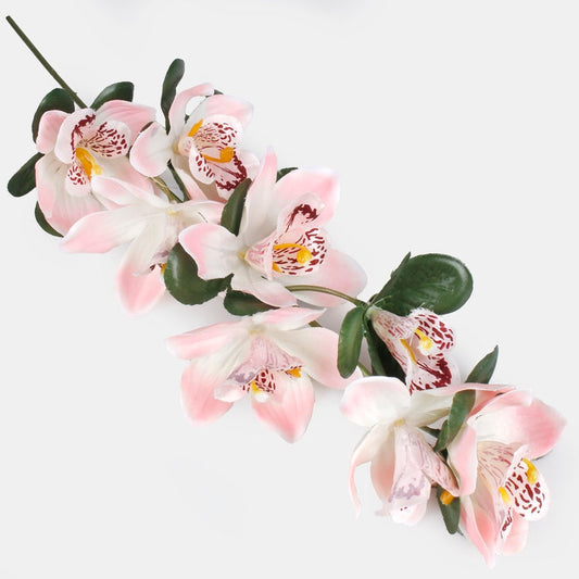 Orkidea tekokukka vaaleanpunainen/kerma - Tekokukat.fi