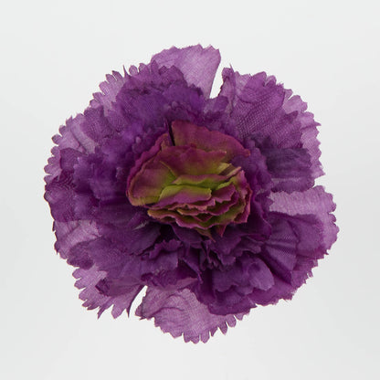 Syksyinen tumma violetti tekoneilikan kukkapää, 6 cm, 12 kpl
