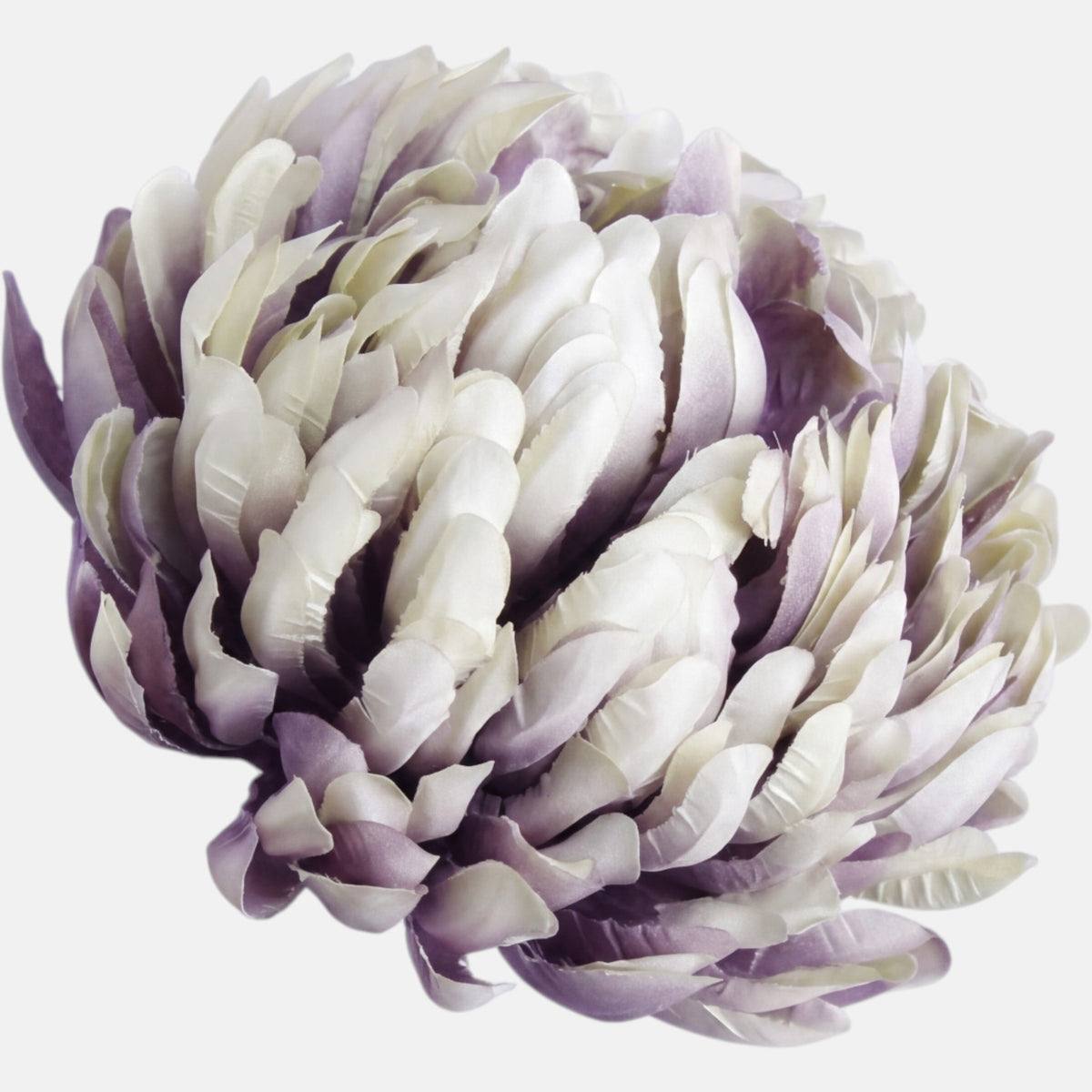 Syksyinen/vaalea/vihreä/violetti tekokrysanteemin kukkapää, 15 cm