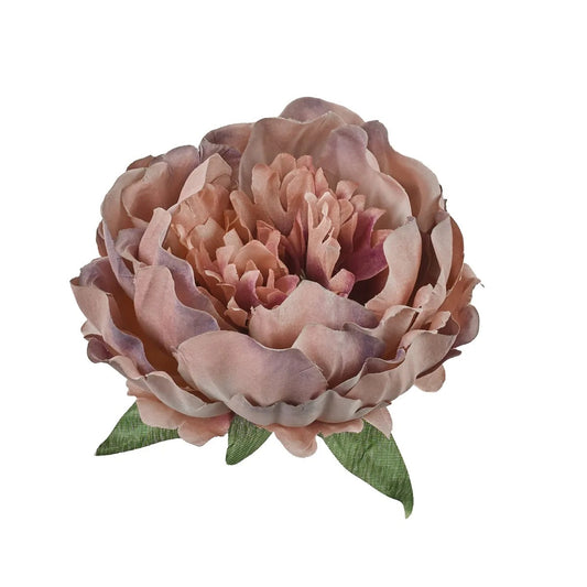 Syksyinen violetti tekopionin kukkapää, 13 cm