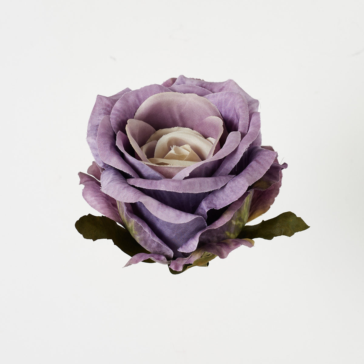 Syksyinen violetti tekoruusun kukkapää, 7 cm