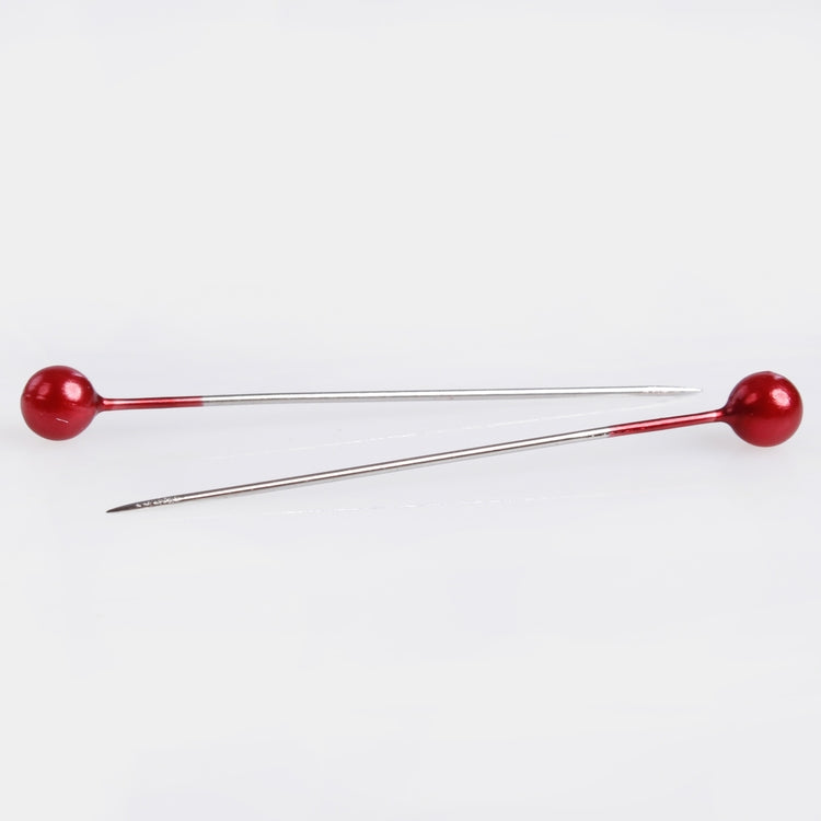 Pearl pin x 100 kpl Punainen - Tekokukat.fi