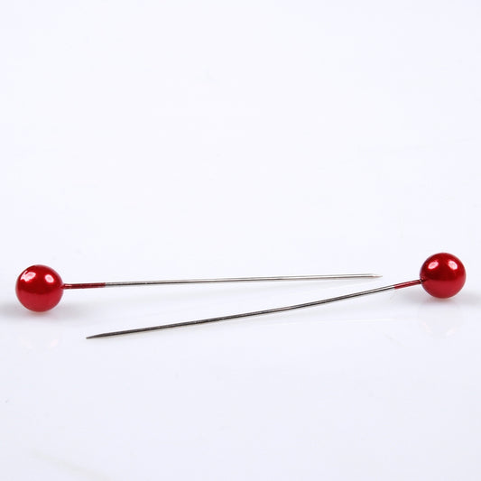 Pearl pin x 96 kpl Punainen - Tekokukat.fi