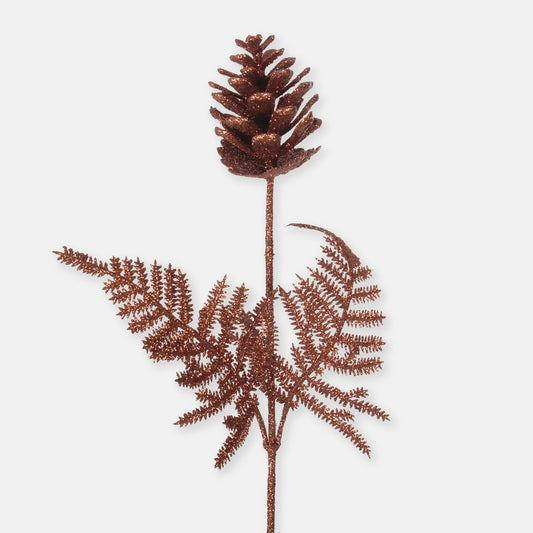 Kartio glitterillä Ruskea - Tekokukat.fi