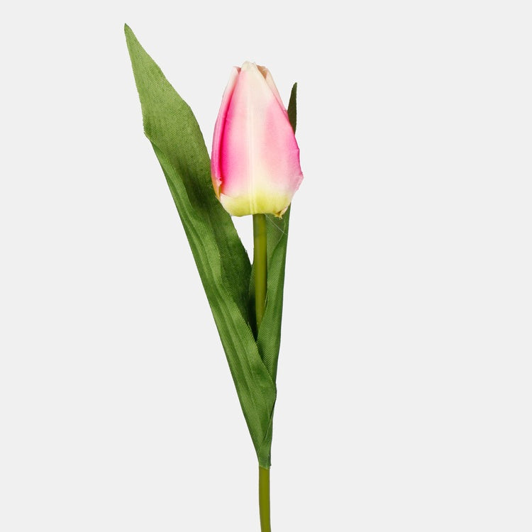 Tulppaani tekokukka dk. vaaleanpunainen/vaaleankeltainen - burgundy - Tekokukat.fi