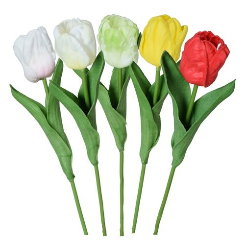Vaahto tulppaani tekokukka satunnainen väri 1 - Tekokukat.fi