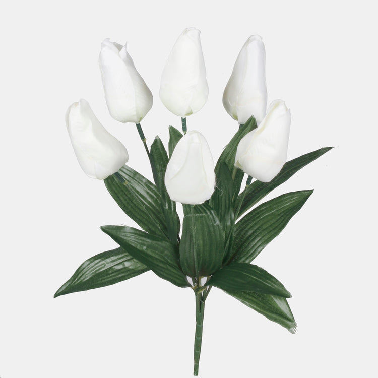 Weiße Tulpen Kunstblumenstrauß 33 cm