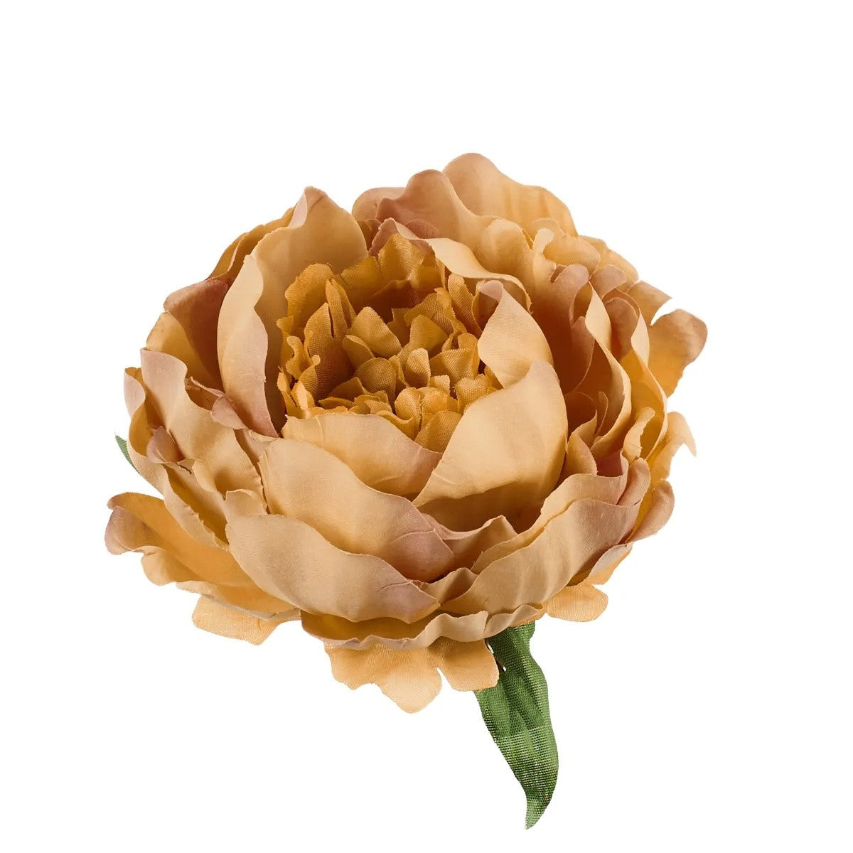 Tumma beige tekopionin kukkapää, 13 cm
