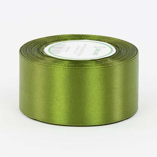 Tumma oliivinvihreä vihreä koristenauha, satiini, 50 mm
