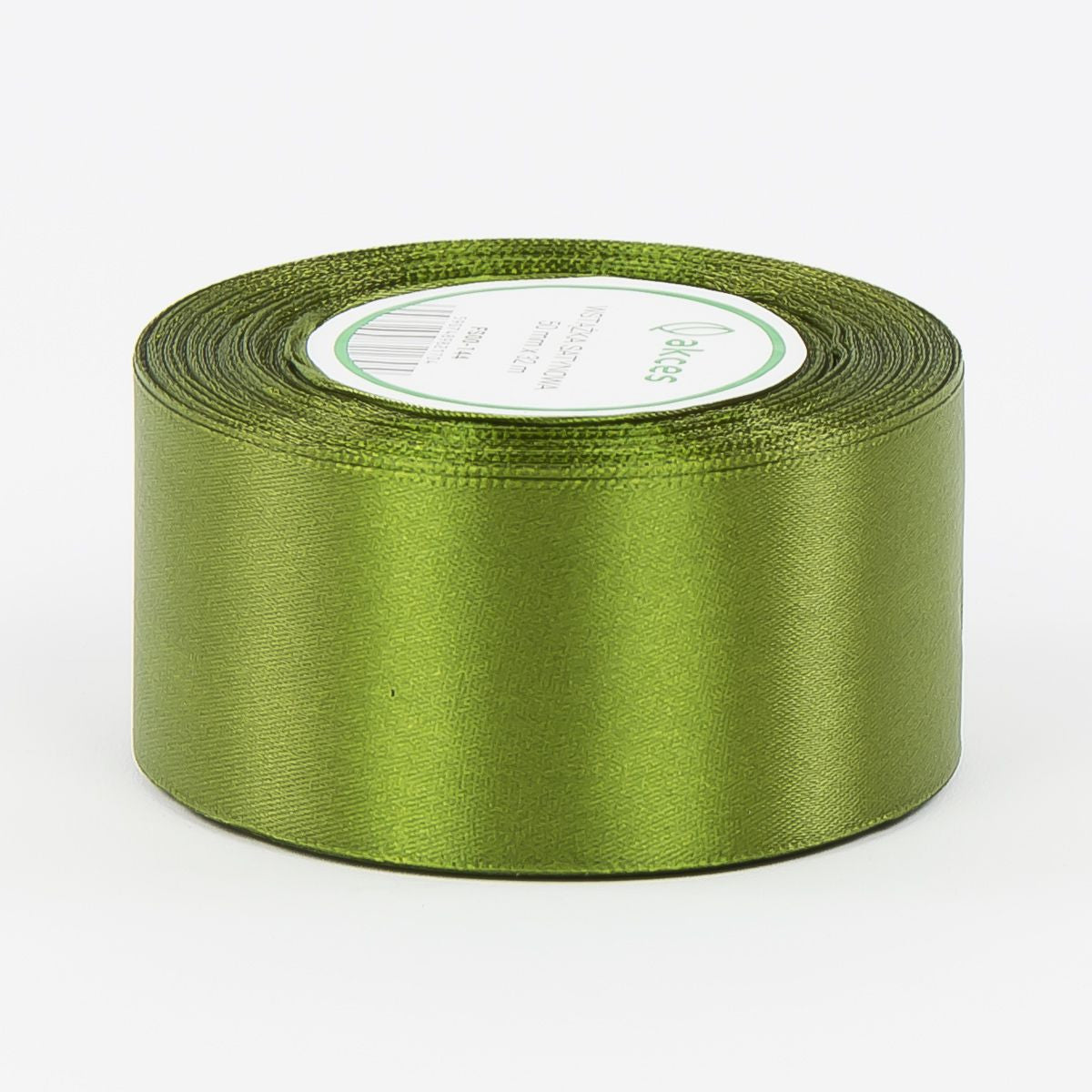 Tumma oliivinvihreä vihreä koristenauha, satiini, 50 mm
