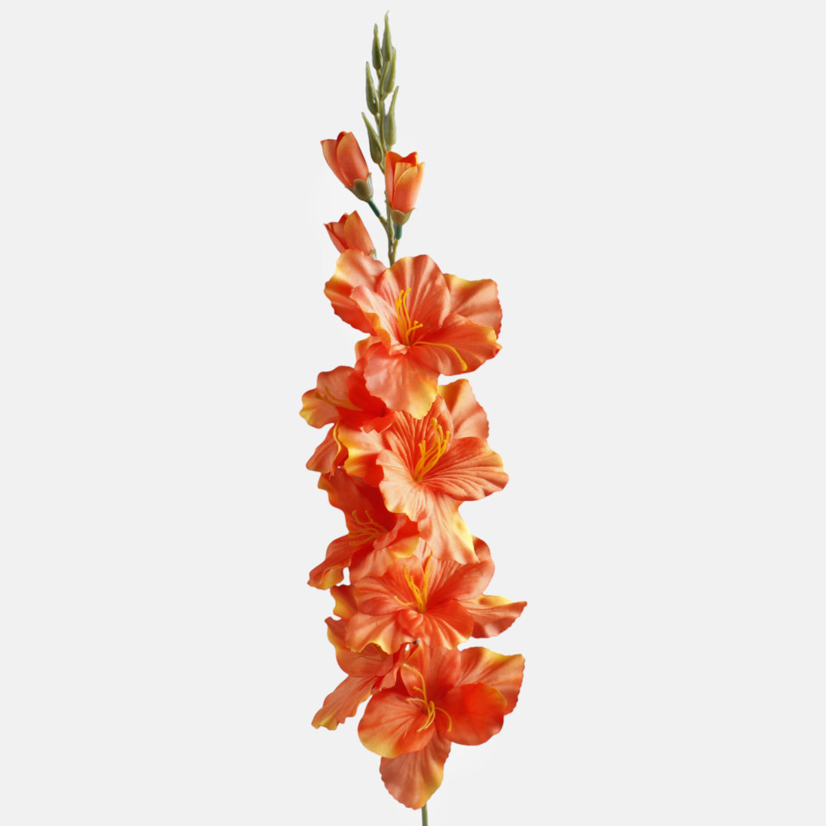 Tumma oranssi gladiolus – tekokukka, satiini, 80 cm