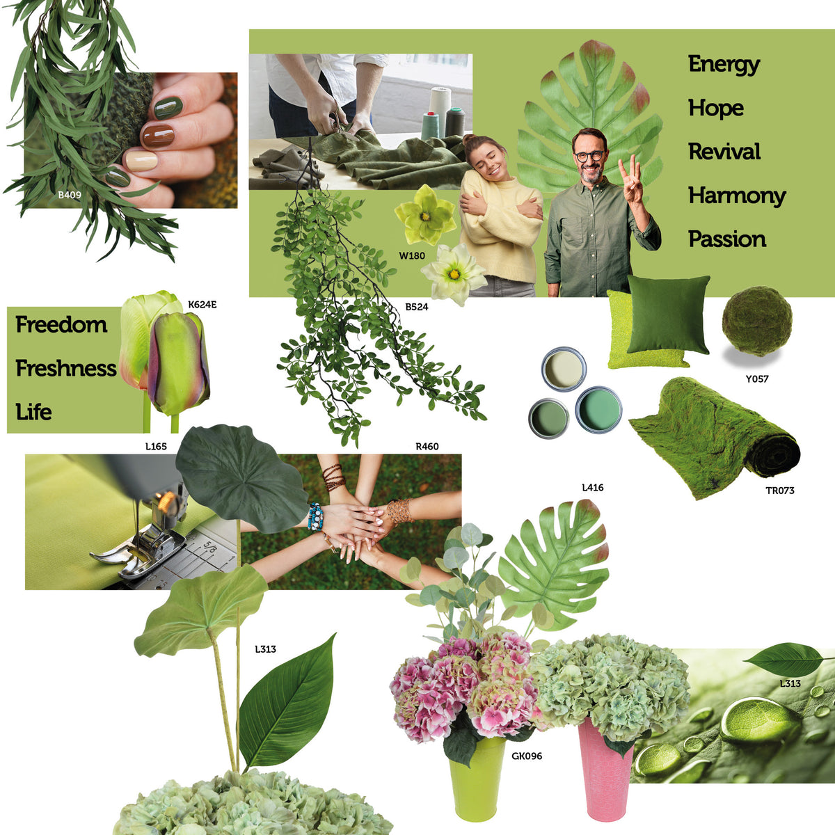 Tumma vihreä eukalyptus – koristeoksa, 73 cm