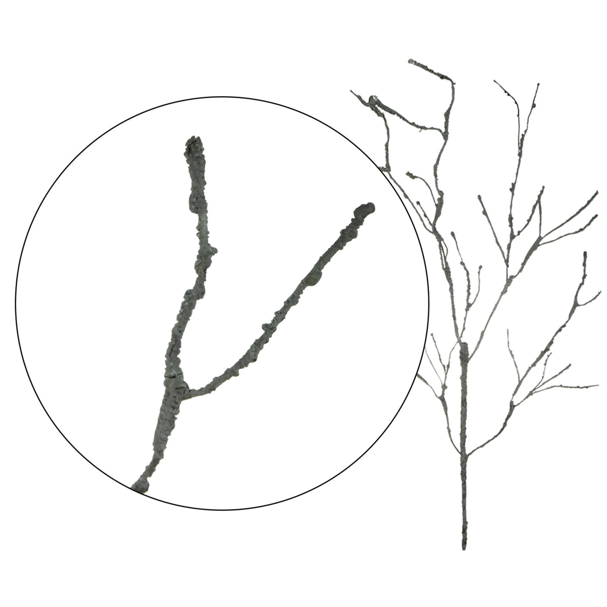 Tumma/vihreä/harmaa tekokasvi, 80 cm