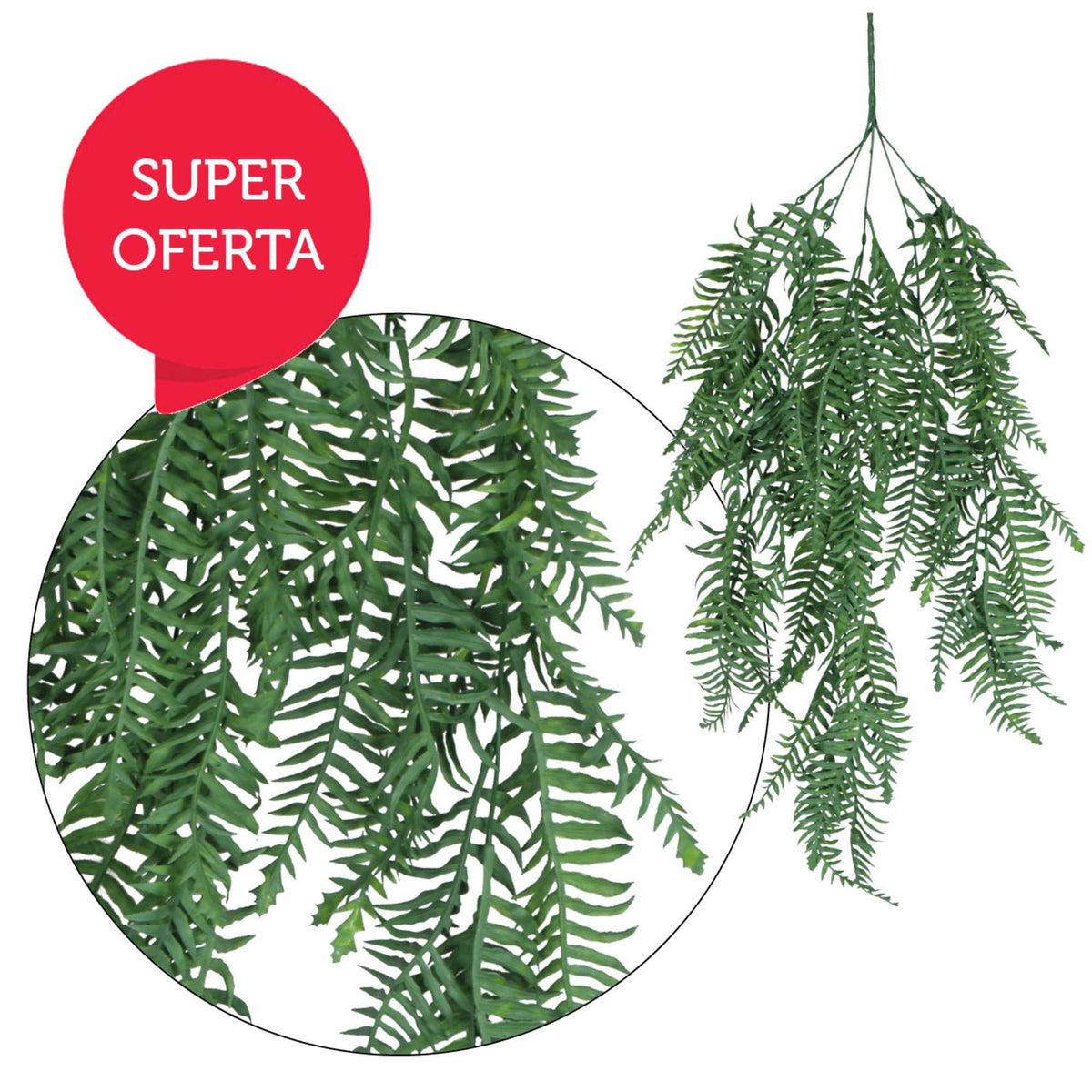 Tumma vihreä saniainen – tekoköynnös, 83 cm