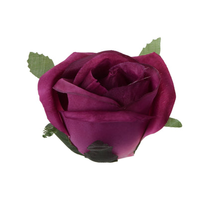 Tumma violetti tekoruusun kukkapää, 4 cm