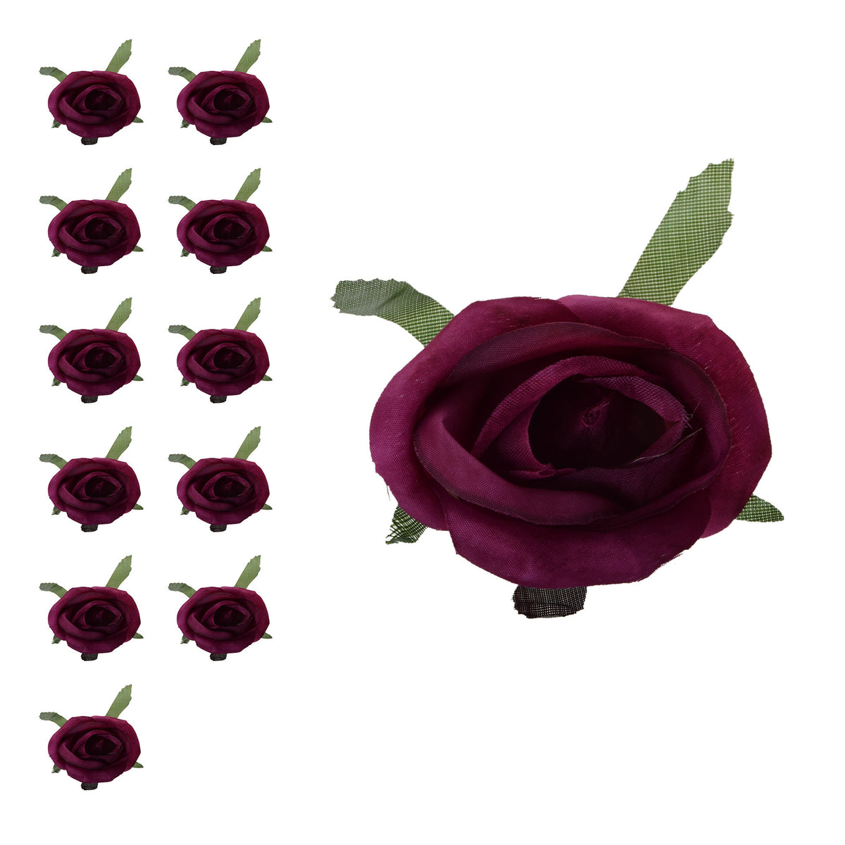 Tumma violetti tekoruusun kukkapää, 4 cm