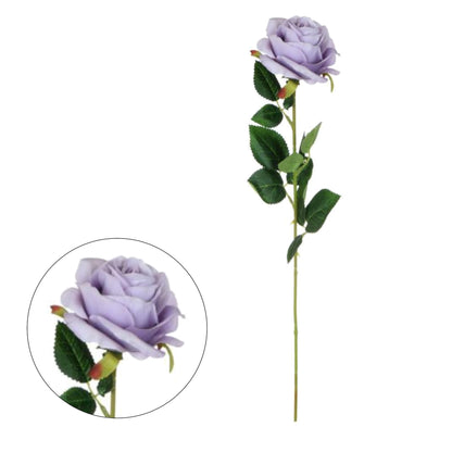 Vaalea harmaa tekoruusun kukkavarsi, 63 cm
