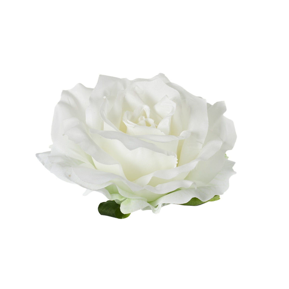 Vaalea kerma tekoruusun kukkapää, 7 cm