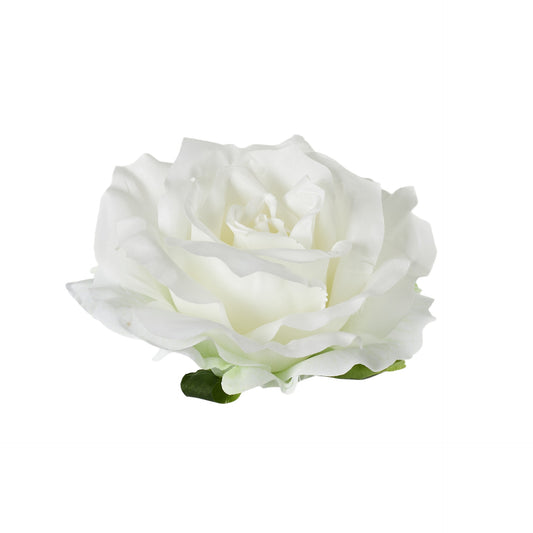 Vaalea kerma tekoruusun kukkapää, 7 cm