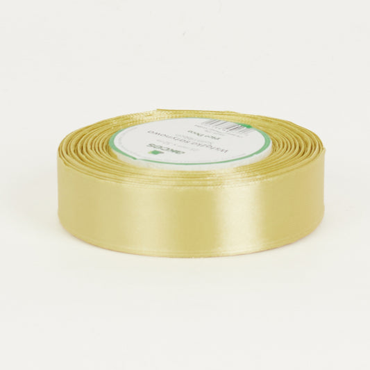 Vaalea oliivinvihreä koristenauha, satiini, 25 mm