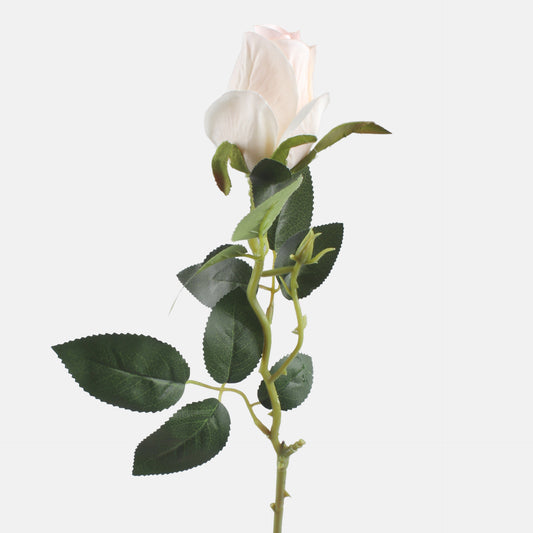 Vaalea persikka tekoruusun kukkavarsi, 66 cm