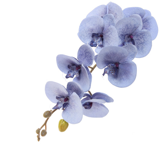 Vaalea sininen tekoorkidean kukkavarsi, satiini, 92 cm