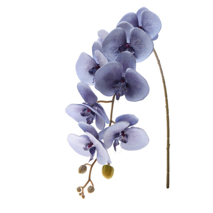 Vaalea sininen tekoorkidean kukkavarsi, satiini, 92 cm