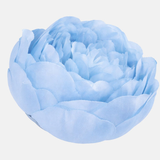 Vaalea sininen tekopionin kukkapää, 8 cm